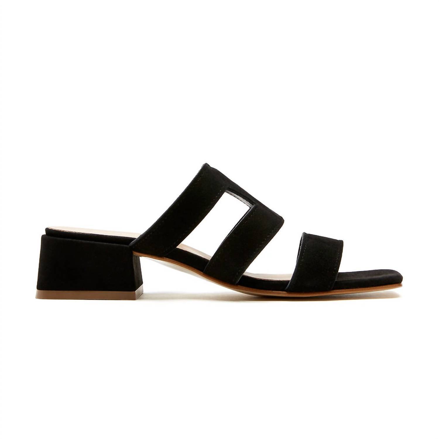 New La Canadienne Women's Fifi Sandal In Black Suede